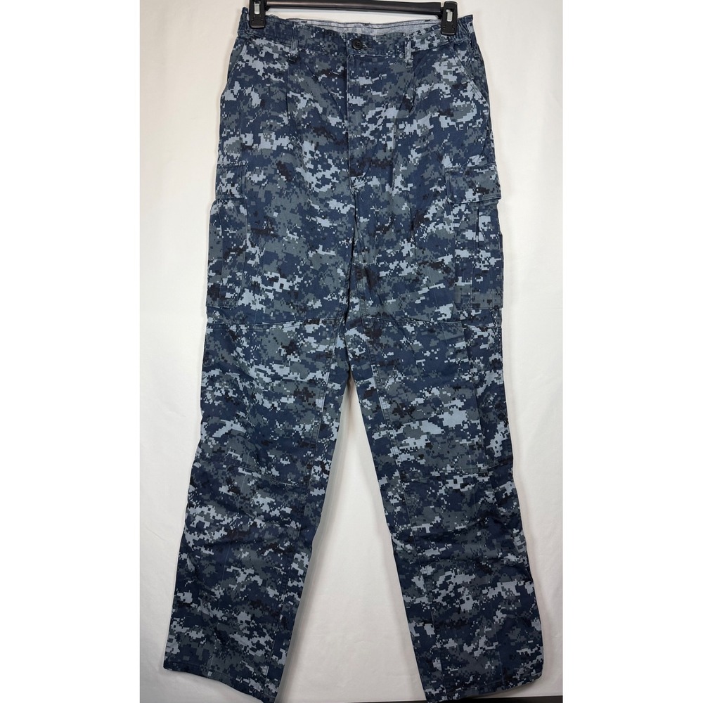 American Apparel US Navy NWU Type I Digital Blue Camo Cargo Pants Medium X-Long